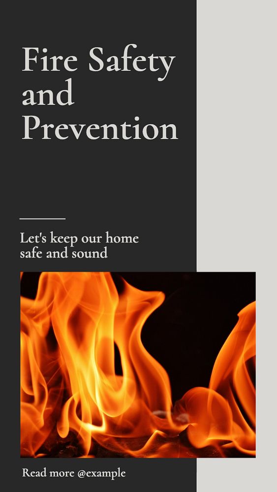 Fire Safety social story template, editable Instagram design