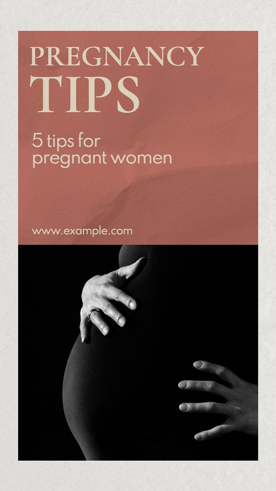 Pregnancy tips social story template, editable Instagram design