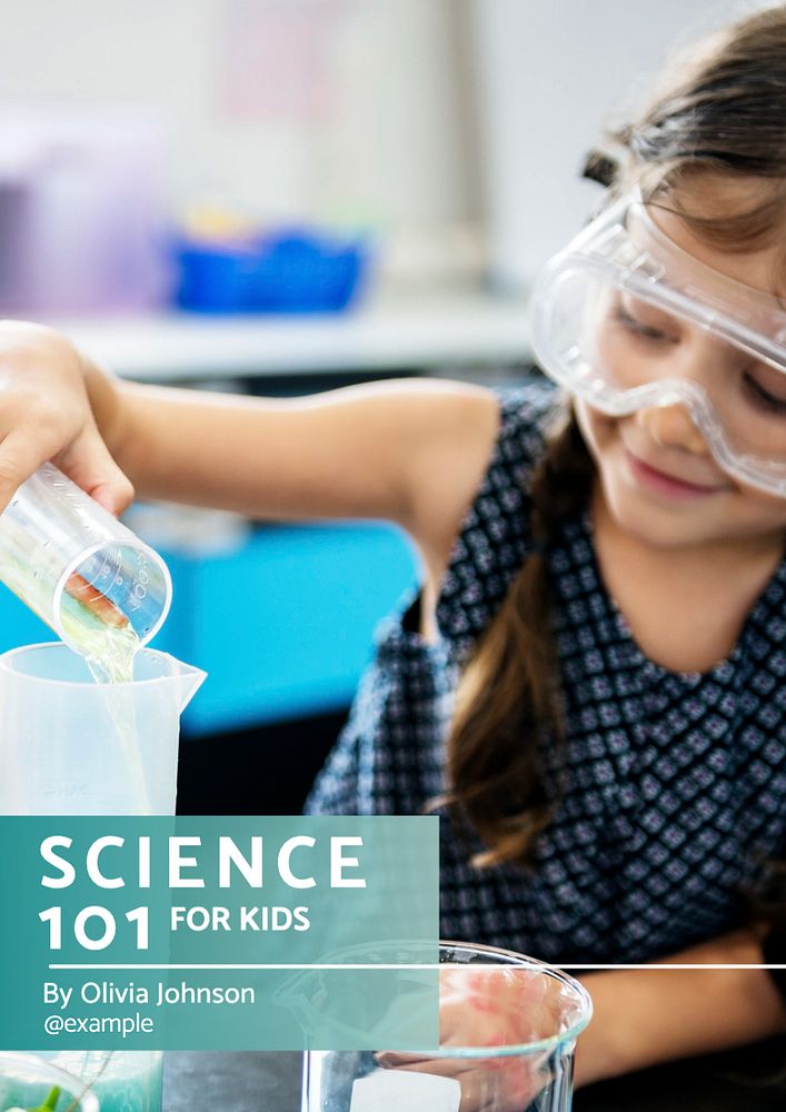 Science 101 poster template, editable text and design