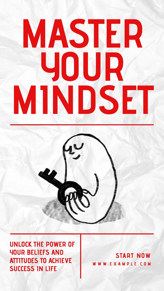 Master your mindset  social story template, editable Instagram design