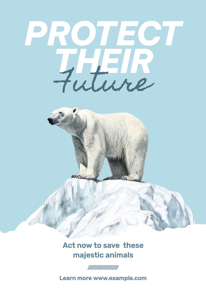 Protect their future poster template, editable text and design