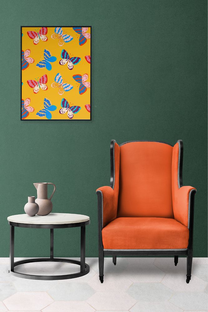 Retro interior mockup, editable picture | Premium Scene Creator - rawpixel