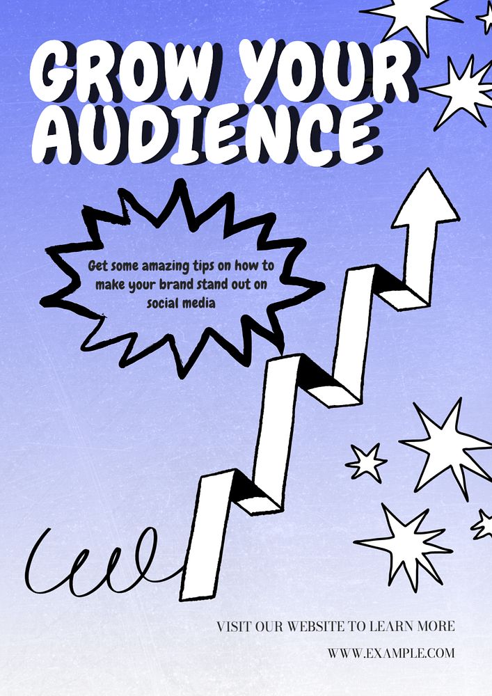 Audience strategy poster template, editable text and design