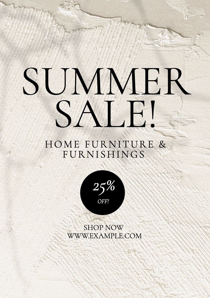 Summer sale  poster template, editable text and design