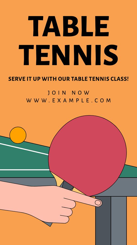 Table tennis Instagram post template, editable text