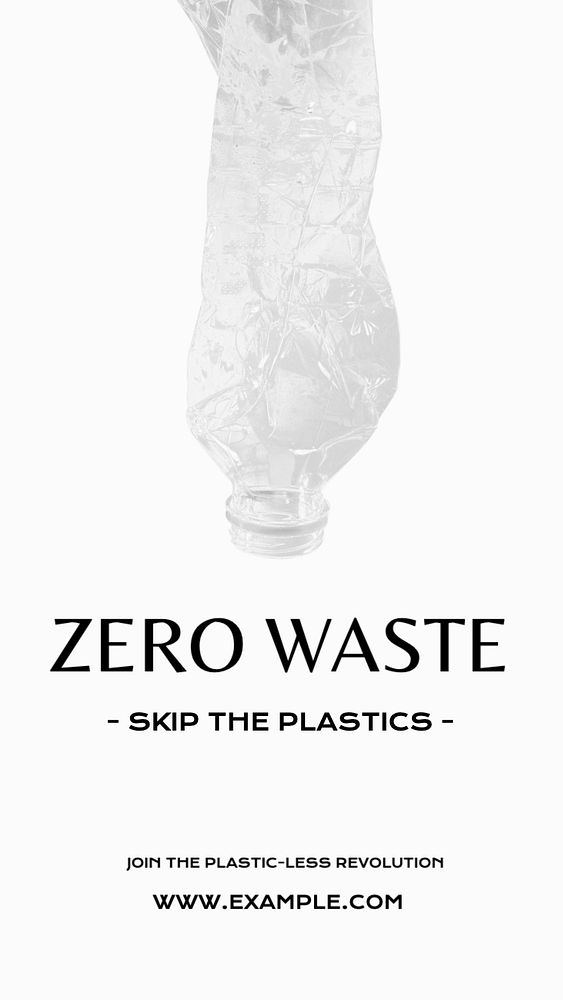 Zero waste living Facebook story template, editable design