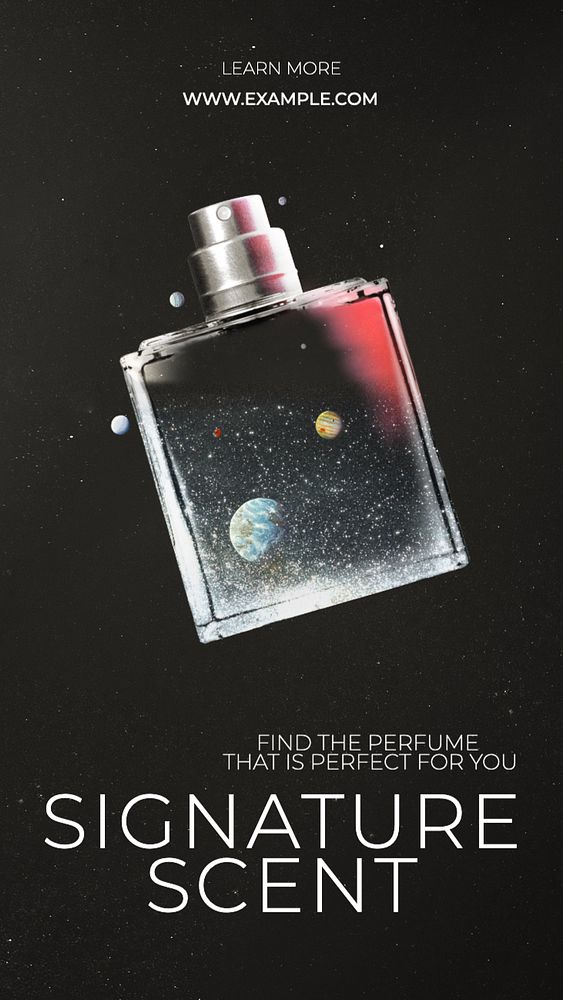 Perfume Instagram post template, editable text