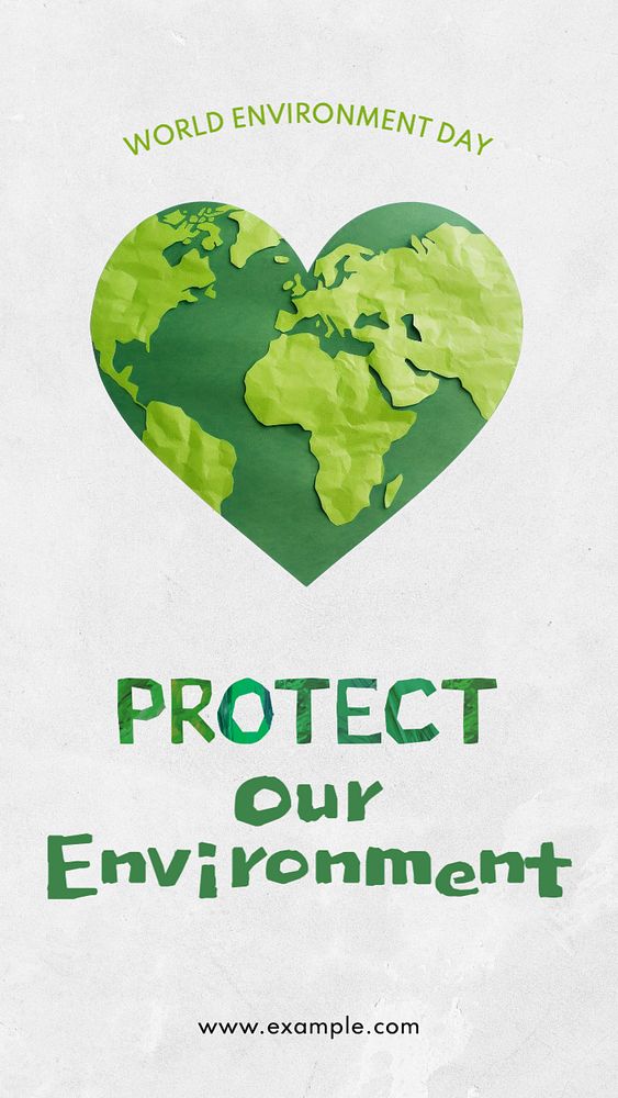 Protect environment Instagram post template, editable text