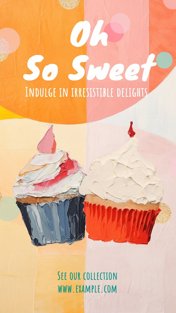 Sweets Instagram post template, editable text