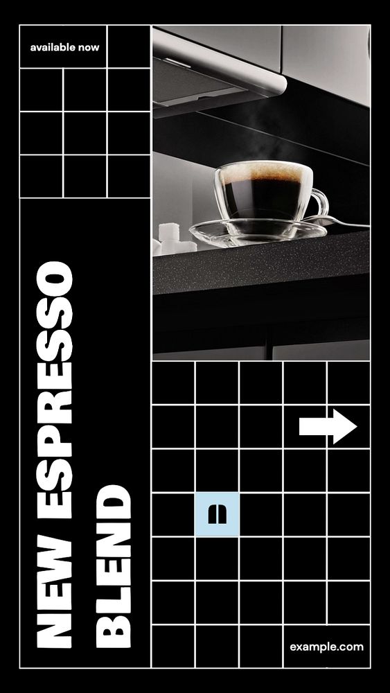 Espresso blend social story template, editable Instagram design