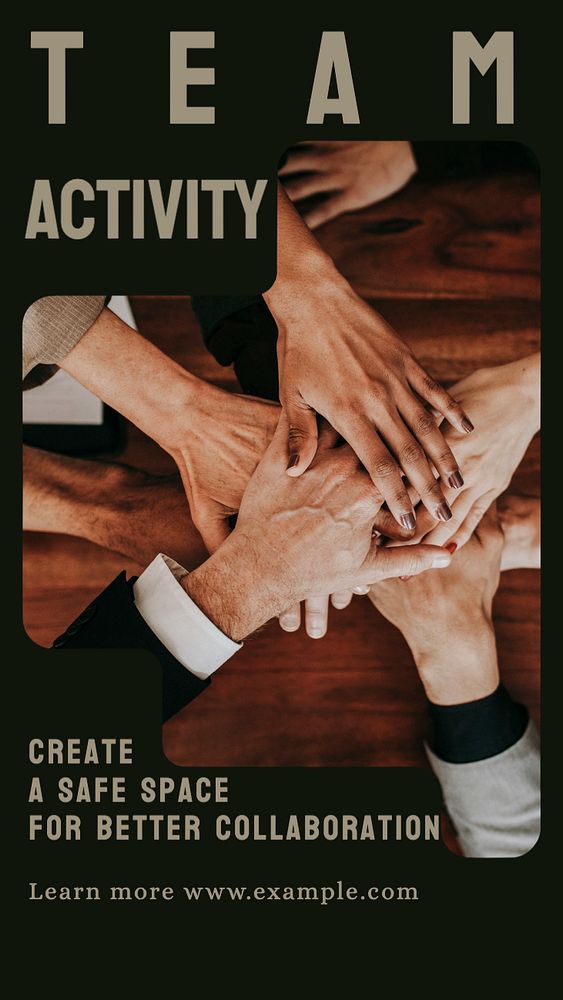 Team activity social story template, editable Instagram design