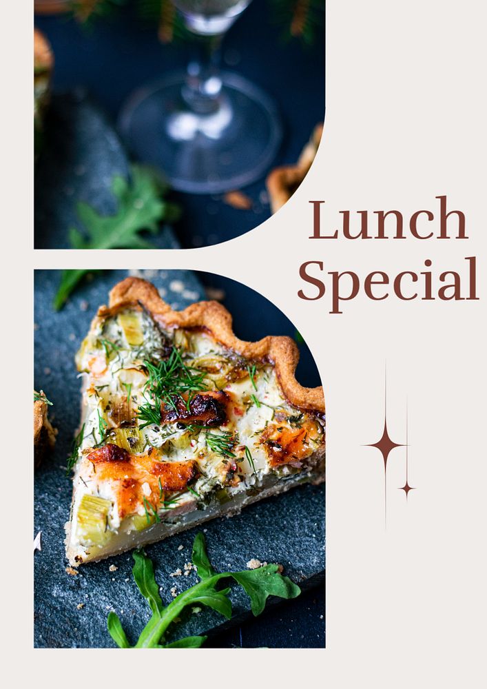 Lunch Special poster template, editable text and design