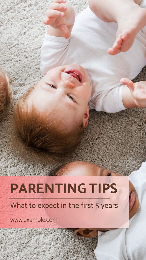 Parenting tips Facebook story template, editable design