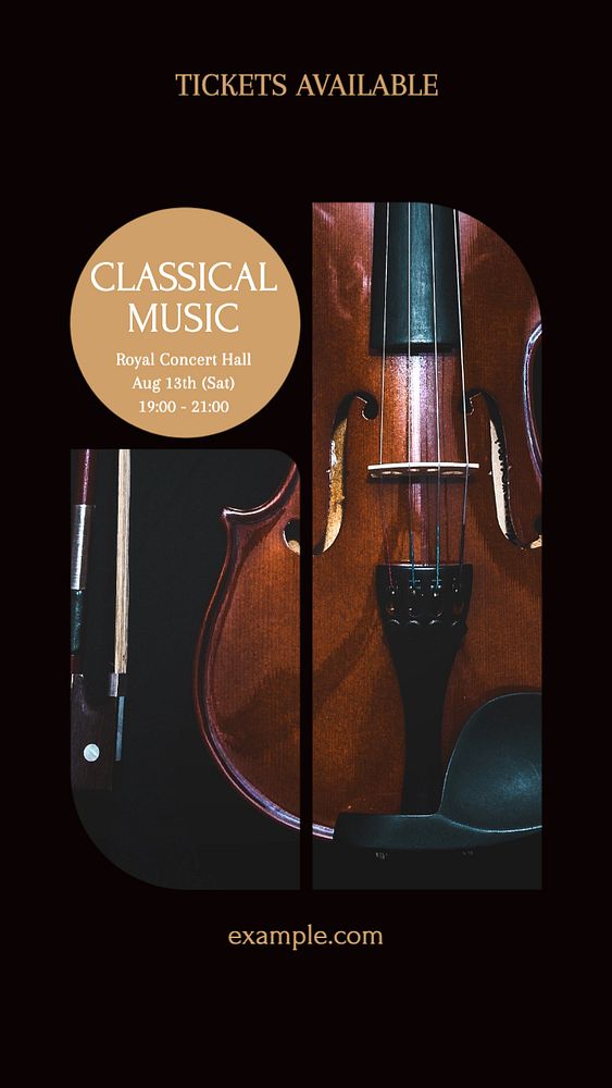 Orchestra concert social story template, editable Instagram design