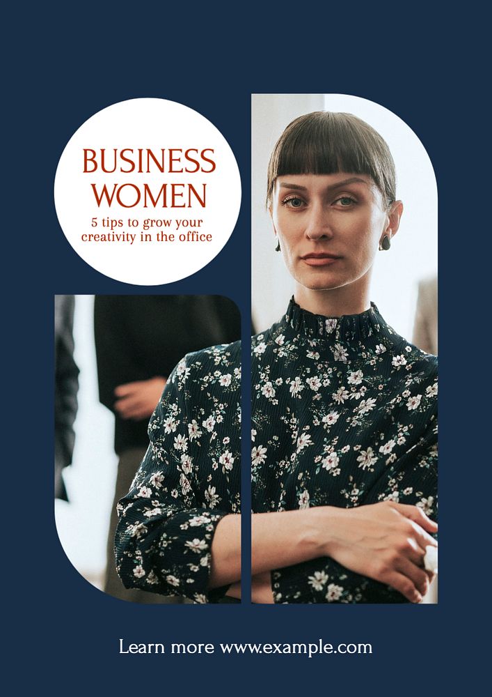 Business women poster template, editable text and design