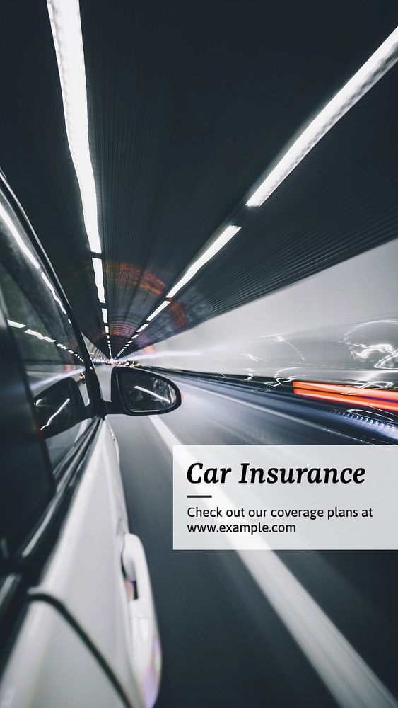 Car insurance Facebook story template, editable design