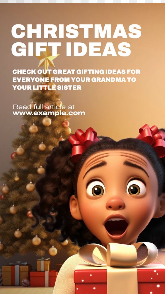 Christmas gift Instagram story template, editable text