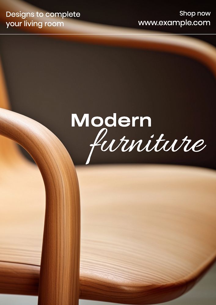 Modern furniture editable poster template