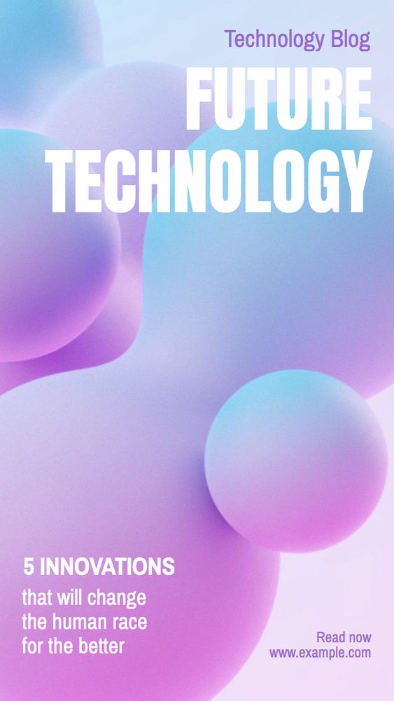 Future technology Instagram story template, editable social media design