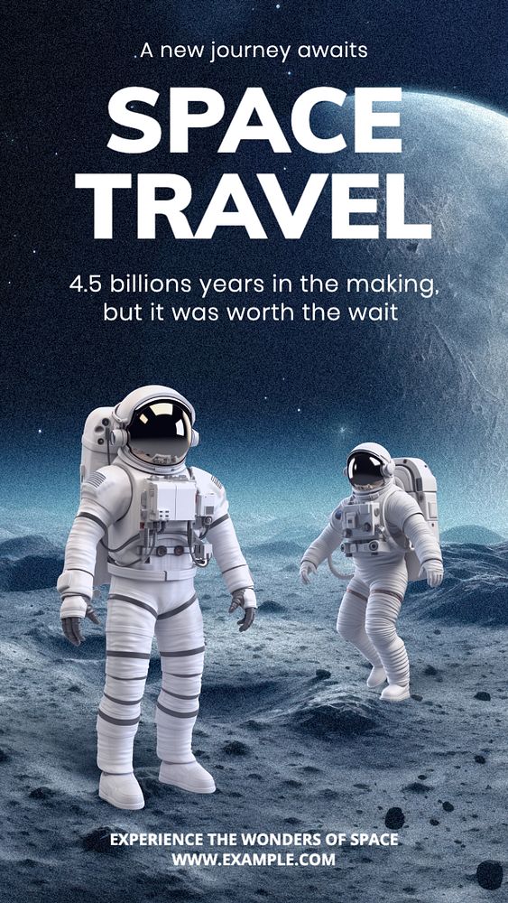 Space travels Instagram story template, editable social media design