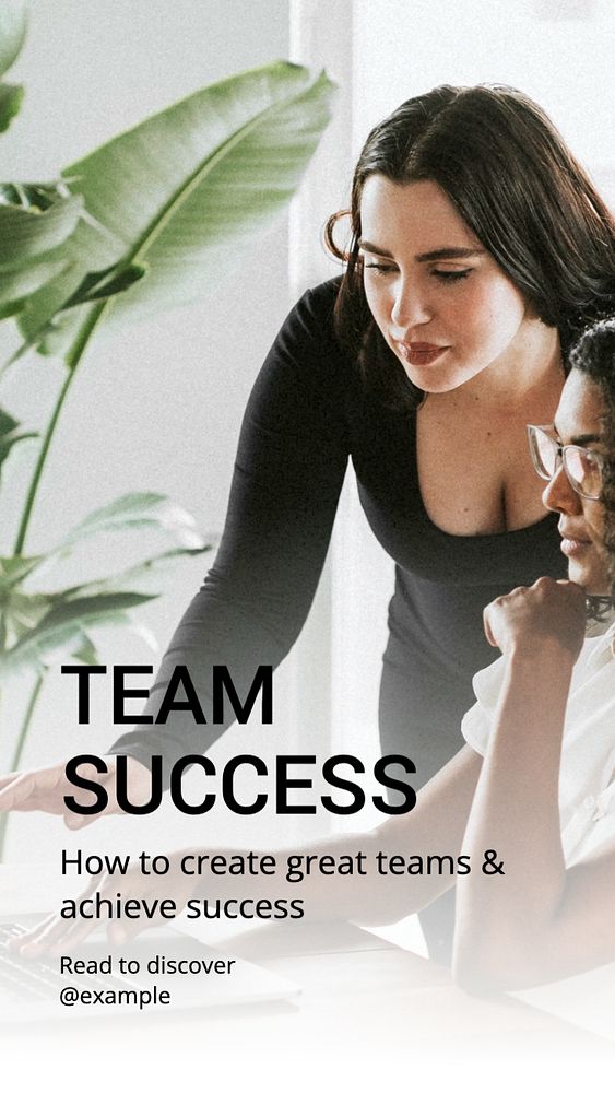 Team success Instagram story template, editable text