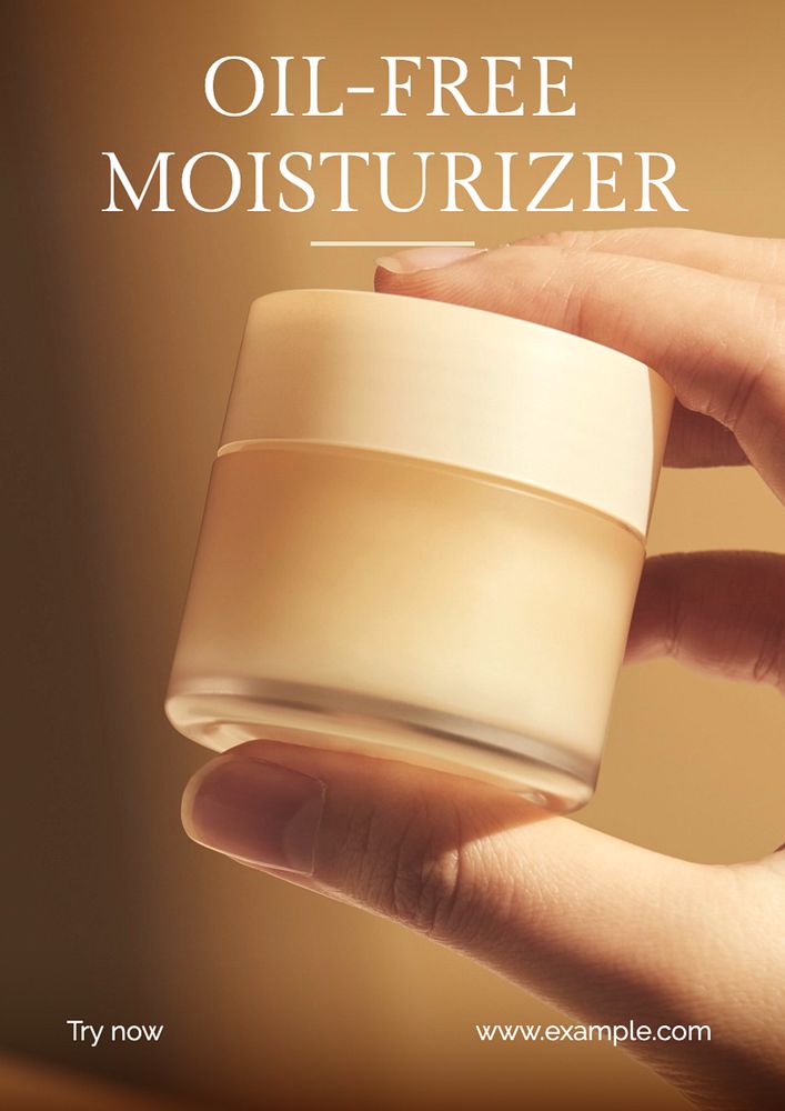 Moisturizer & cream poster template, editable text and design