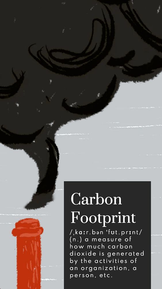 Carbon footprint Facebook story template, editable design