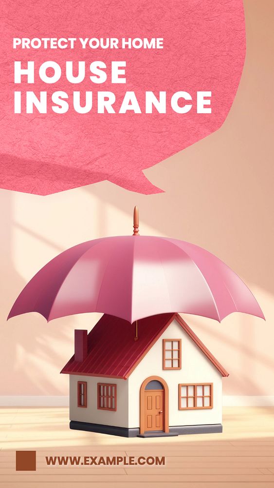 House insurance Instagram post template, editable text