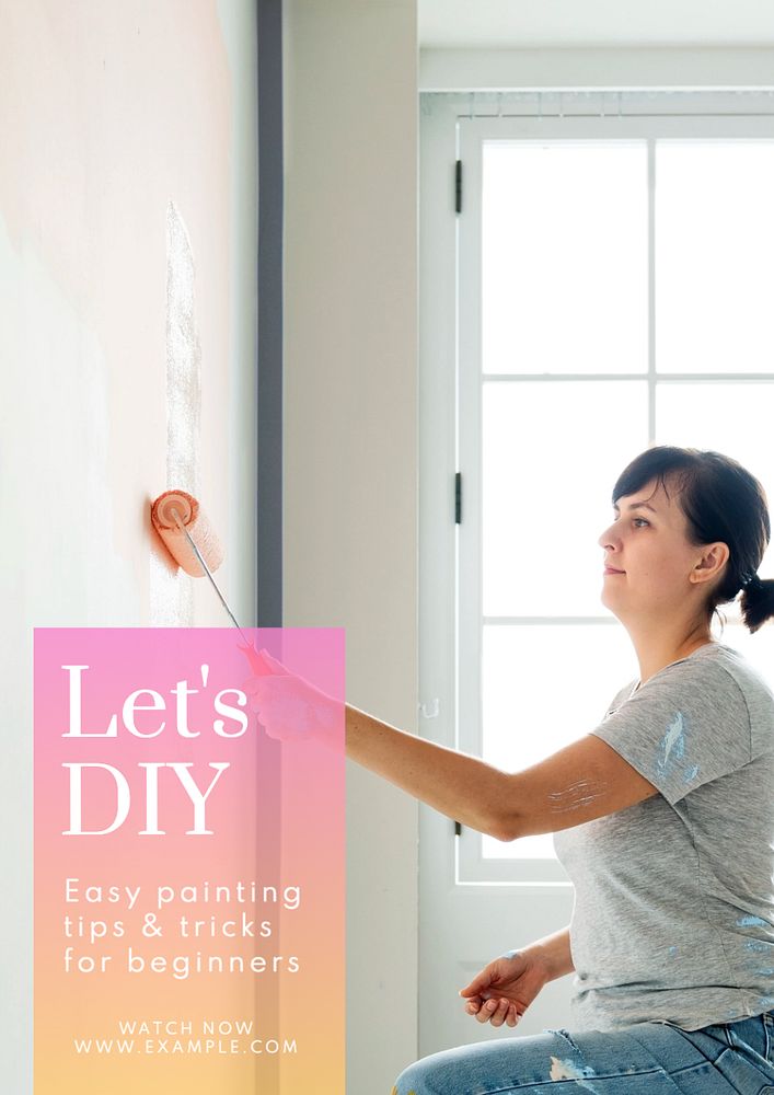 Let's DIY poster template, editable text and design