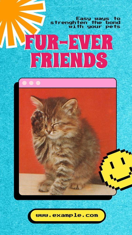 Pets Instagram story template, editable text