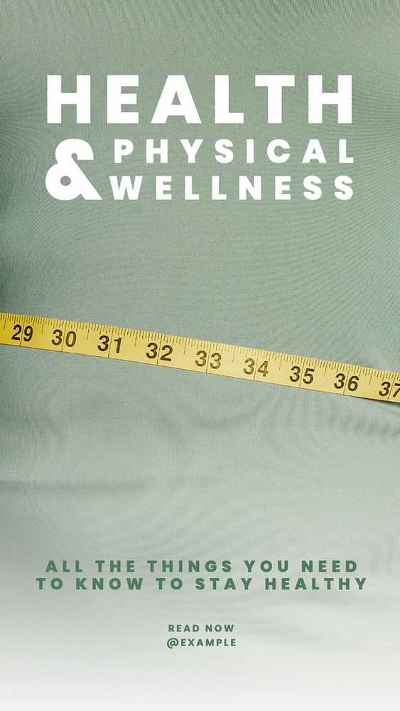 Health & physical wellness Instagram post template, editable text