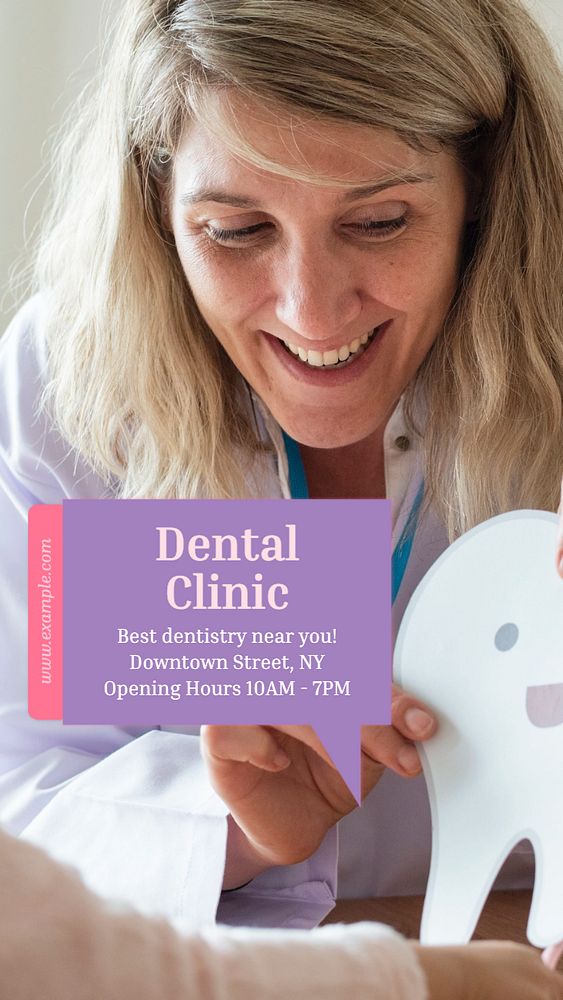 Dental clinic Instagram post template, editable text