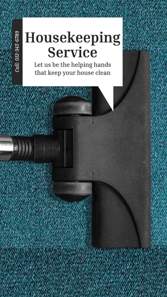 Housekeeping service Instagram post template, editable text