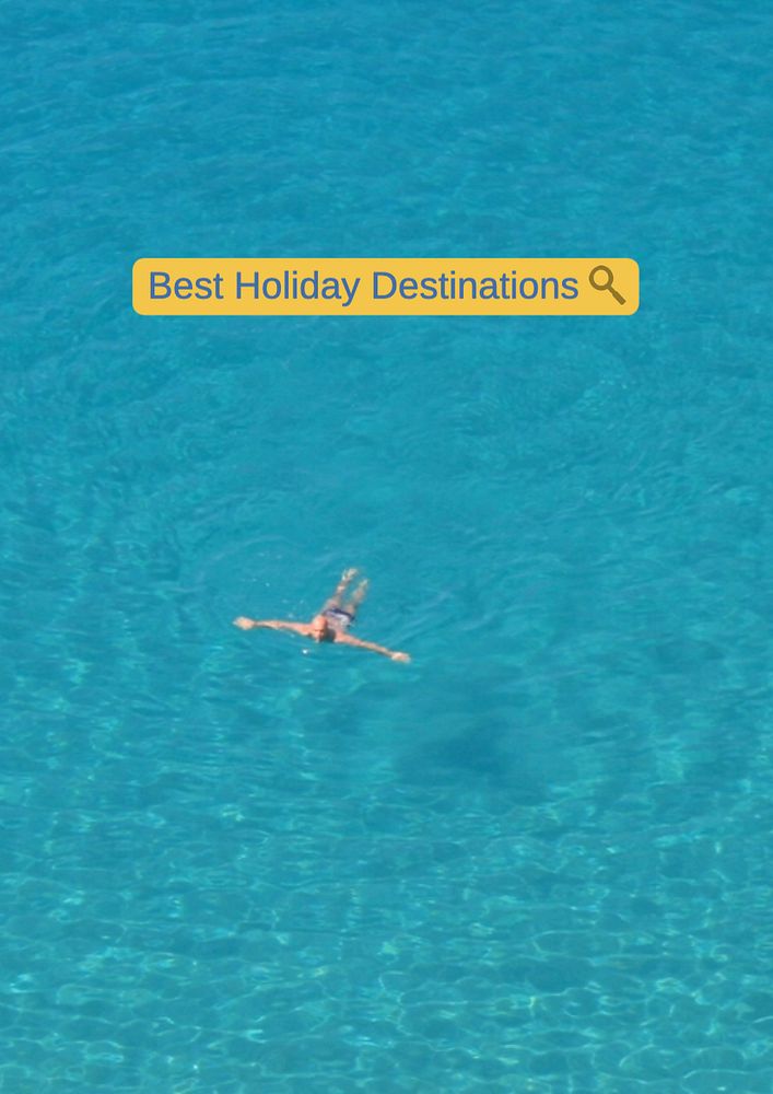 Best holiday destinations poster template, editable text and design