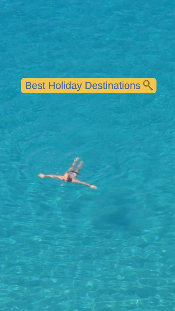 Best holiday destinations Instagram story template, editable text