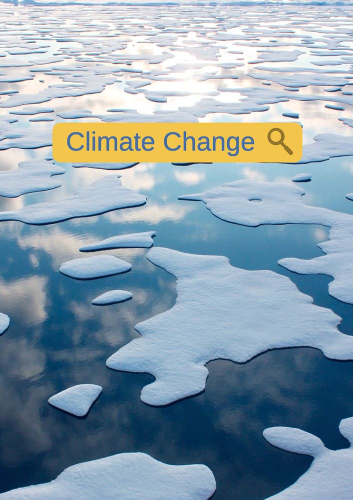 Climate change poster template, editable text and design