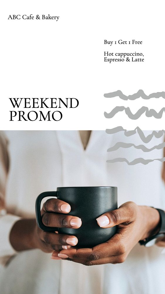 Weekend promotion Instagram story template, editable text