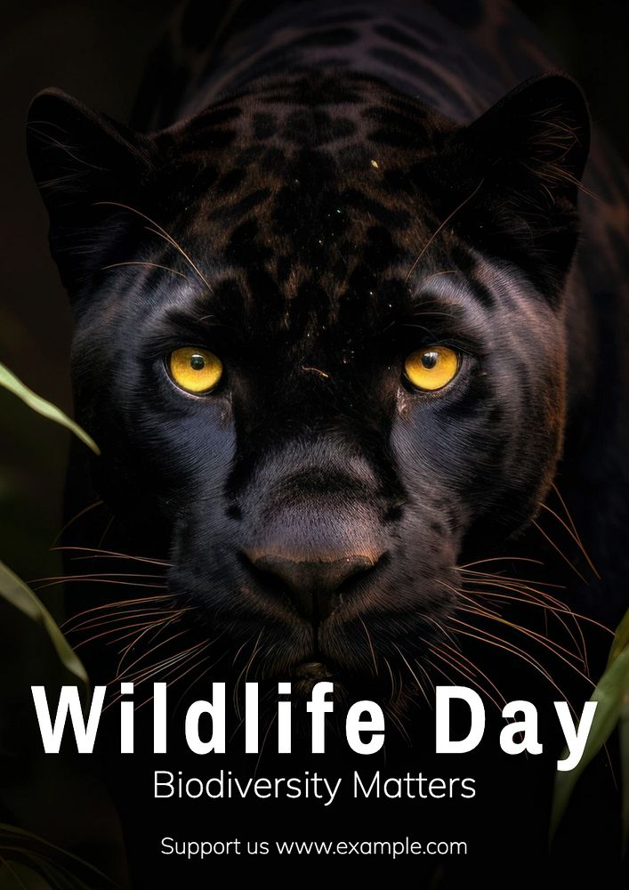 Wildlife day editable poster template