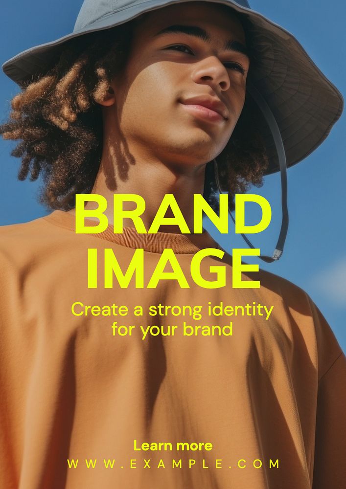 Brand image poster template, editable text and design