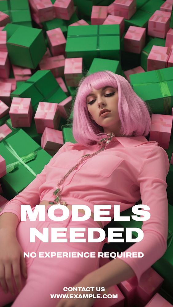 Models needed Instagram story template, Facebook story