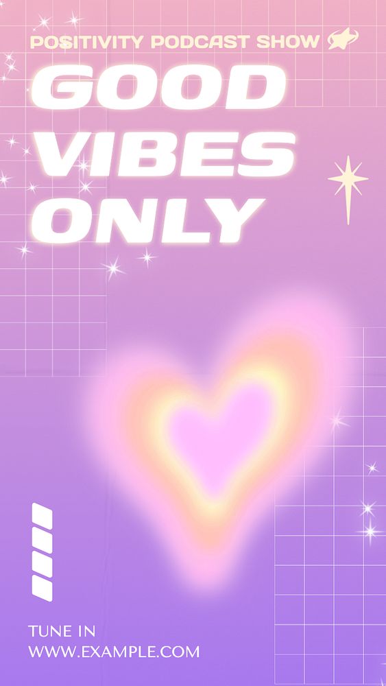 Good vibes only Instagram story template, editable text