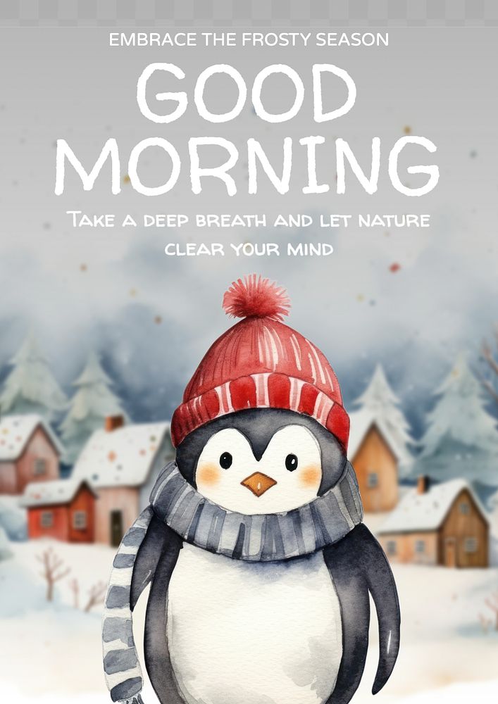 Good morning poster template, editable text and design