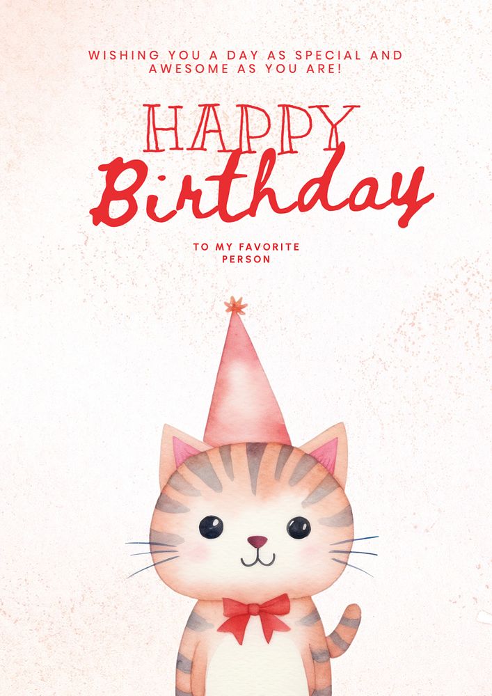 Happy birthday poster template, editable text and design