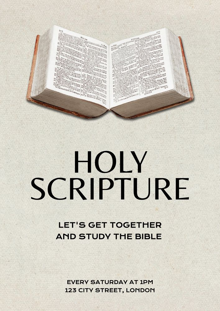 Bible study poster template