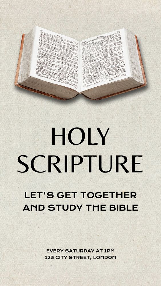 Bible study Facebook story template