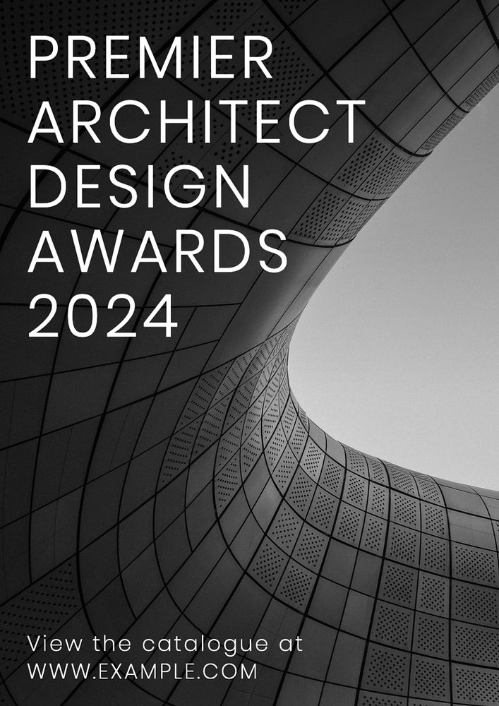 Architect design poster template, editable text and design