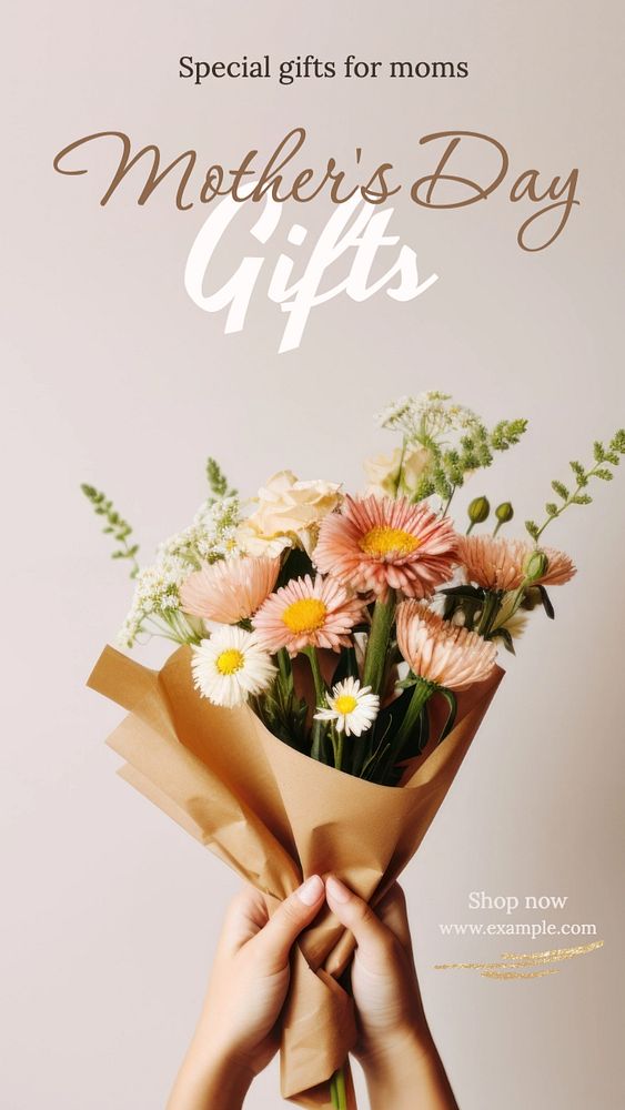 Mother's day gifts Instagram post template, editable text