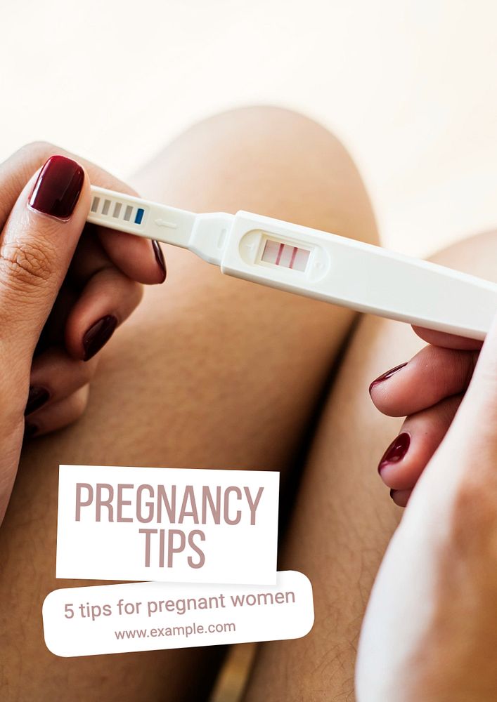 Pregnancy tips poster template, editable text and design