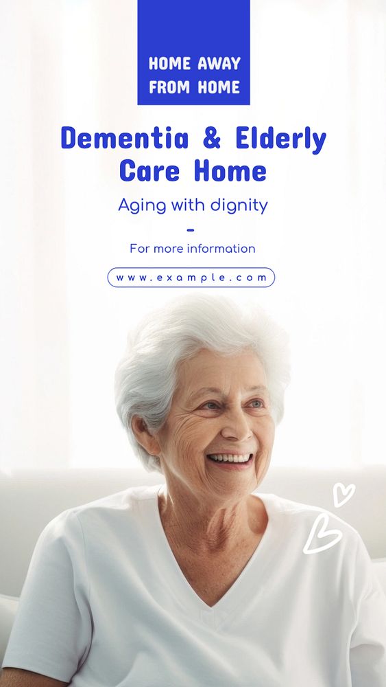 Elderly care Instagram story template, editable text