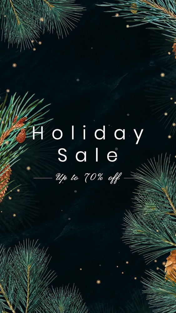 Holiday sale Instagram story template, editable text